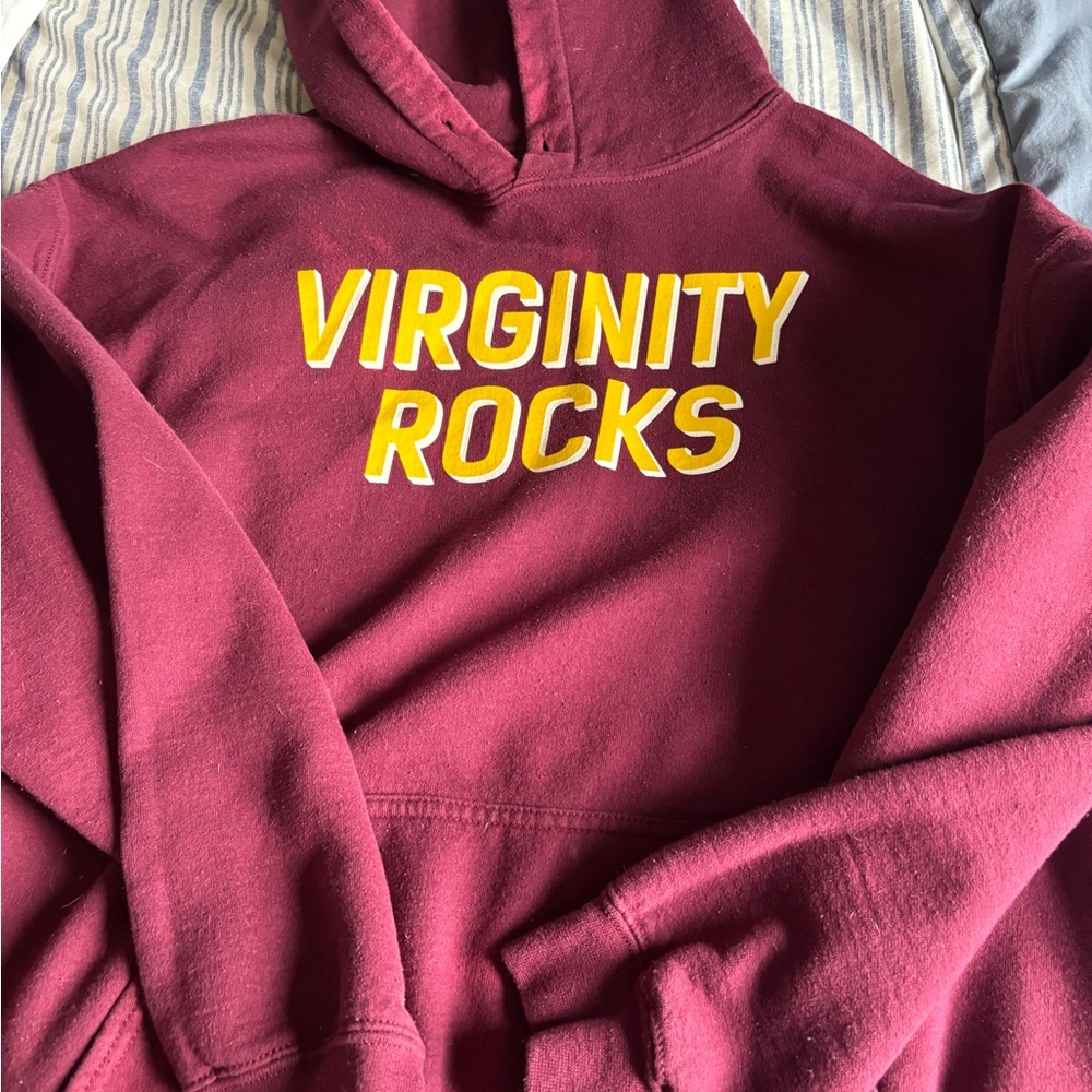 Virginity Rocks Maroon Hoodie